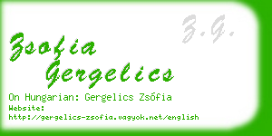zsofia gergelics business card